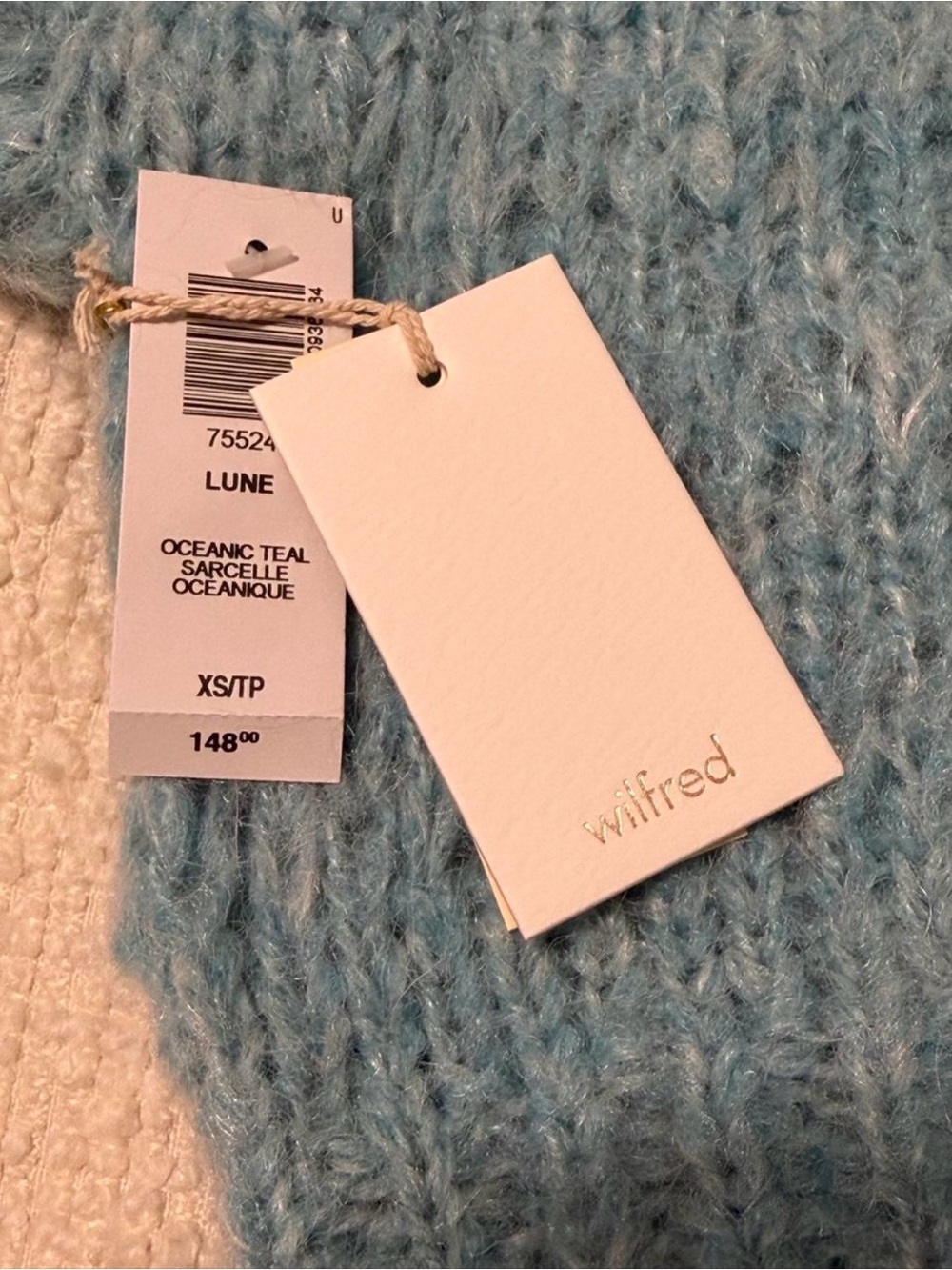 NWT Aritzia alpaca mock neck sweater